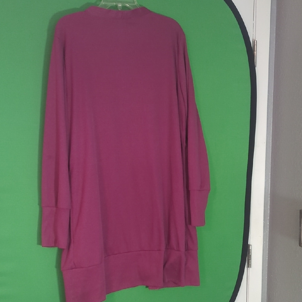 Source Unknown Magenta Open Front Cardigan - Picture 4 of 5